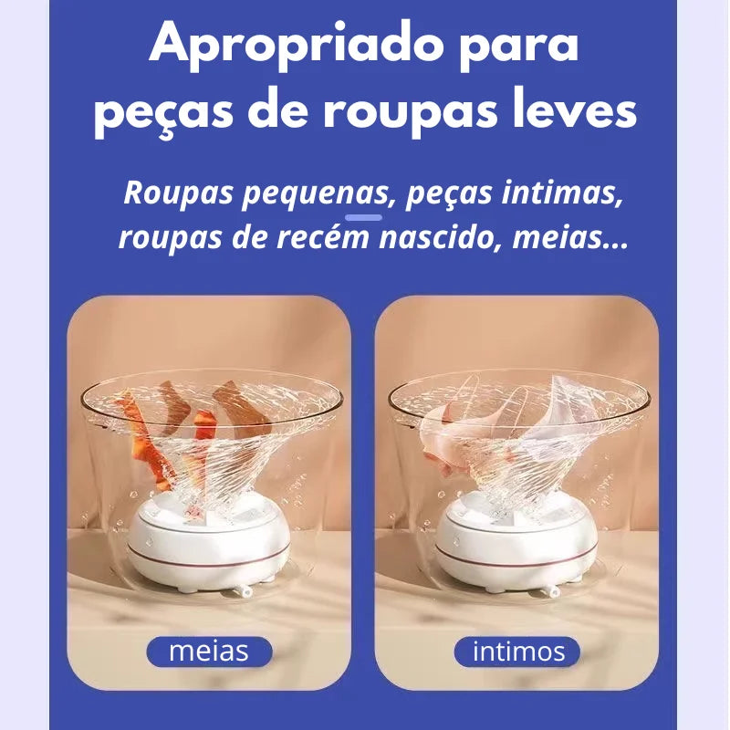 Mini máquina de lavar roupa USB rotativa portátil para roupas íntimas / roupas de bebe/ meias e roupas pequenas - ENVIO RAPIDO