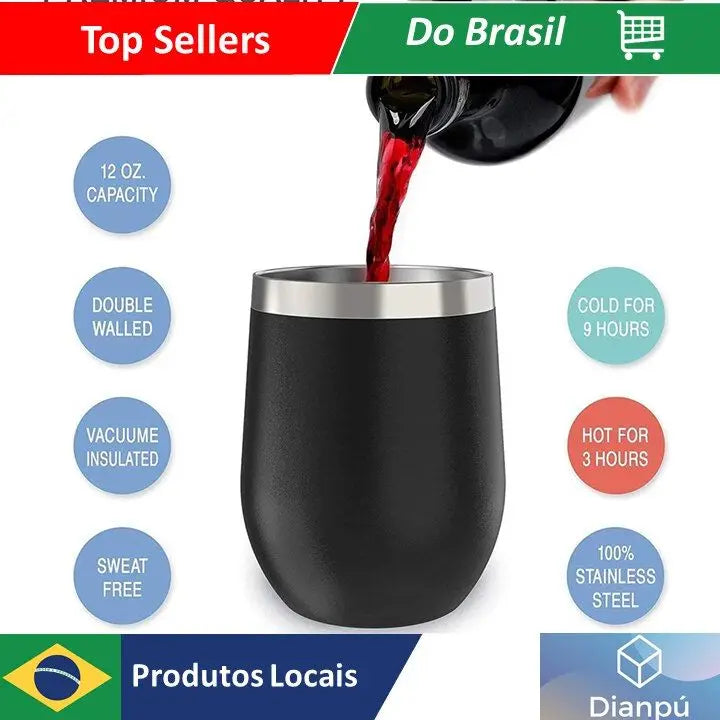 Copo Térmico 350ml Com Tampa Fechada